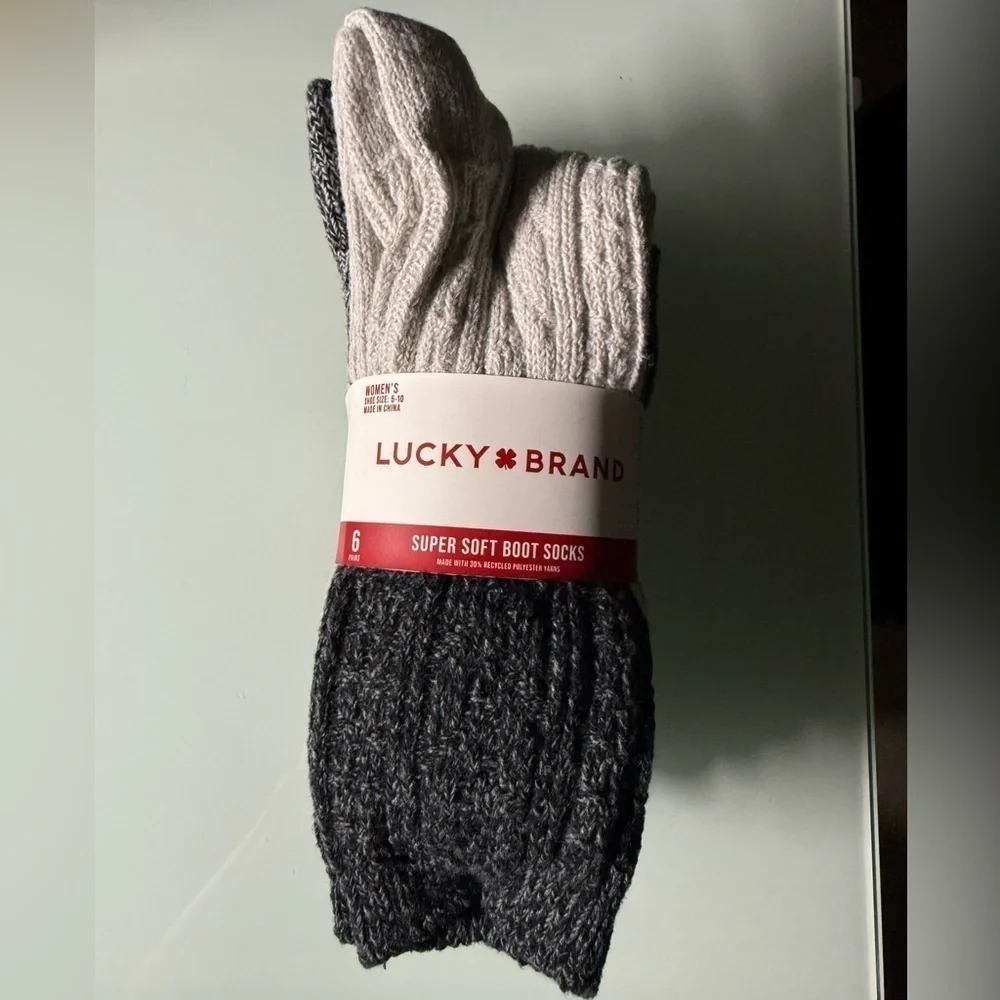 Lucky Brand Ladies' Boot Sock,‎ 6-pair | NWT